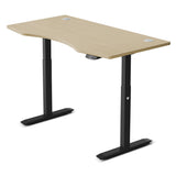 Lifespan Fitness ErgoDesk Automatic Standing Desk 1500mm (Oak) + Cable Management Tray - 45-Degree Angle