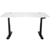 Lifespan Fitness ErgoDesk AUTO Series Automatic Standing Desk 150cm in White & Black - Low Angle