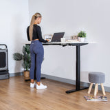 Lifespan Fitness ErgoDesk AUTO Series Automatic Standing Desk 180cm in White & Black - Top-Down View
