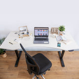 Lifespan Fitness ErgoDesk AUTO Series Automatic Standing Desk 180cm in White & Black - Rear View