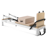 Lifespan Fitness Contour Studio Commercial Pilates Reformer Bed Set (Beige) - Top-Down View