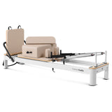 Lifespan Fitness Contour Studio Commercial Pilates Reformer Bed Set (Beige) - 45-Degree Angle