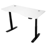 Lifespan Fitness WalkingPad M2 Treadmill with ErgoDesk Automatic White Standing Desk 1500mm + Cable Management Tray - Top-Down View