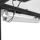 Lifespan Fitness WalkingPad M2 Treadmill with ErgoDesk Automatic White Standing Desk 1500mm + Cable Management Tray - Rear View
