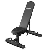 LSG GBN006 FID Bench with 84kg Weight and Bar set - Front View