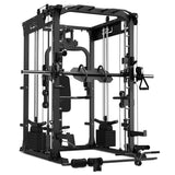 LSG GRK200 with FID Bench, 90kg Olympic Weights - Barbell and Rubber Tri-Grip Plates - Front View