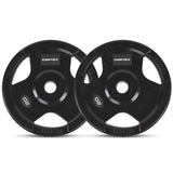 LSG GRK200 with FID Bench, 90kg Olympic Weights - Barbell and Rubber Tri-Grip Plates - Rear View