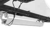 LSG Pacer M5 with Dual Motor Automatic Standing Desk 180cm in White/Black and Cable Management - Top-Down View