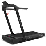 LSG Pacer M5 with Dual Motor Automatic Standing Desk 150cm in Oak/Black and Cable Management - Close-Up Angle
