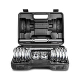 LSG 2-in-1 Dumbbell Barbell Set with Case 30kg - Side View