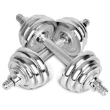 LSG 2-in-1 Dumbbell Barbell Set with Case 30kg - Top-Down View