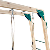 Lifespan Kids Kingston Cubby House with 2.2m Green Slide - Close-Up Angle