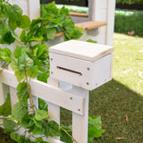 Lifespan Kids Teddy Cubby House in White (V2) with Floor - Rear View