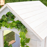 Lifespan Kids Teddy Cubby House in White (V2) with Floor - Close-Up Angle