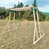 Lifespan Kids Daintree 2-in-1 Monkey Bars & Swing Set - Front View