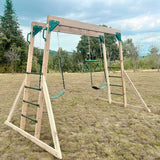Lifespan Kids Daintree 2-in-1 Monkey Bars & Swing Set - Side View