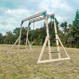 Lifespan Kids Daintree 2-in-1 Monkey Bars & Swing Set - 45-Degree Angle