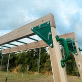 Lifespan Kids Daintree 2-in-1 Monkey Bars & Swing Set - Low Angle