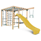 Lifespan Kids Orangutan Climbing Cube Jungle Gym Play Centre + Yellow Slide - Side View