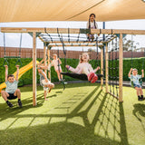 Lifespan Kids Orangutan Climbing Cube Jungle Gym Play Centre + Yellow Slide - Close-Up Angle