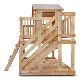 Lifespan Kids Silverton Play Centre With Rock Climbing Wall - Low Angle