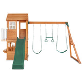 Lifespan Kids Springlake Play Centre With 2.2m Green Slide - Front View