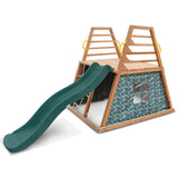 Lifespan Kids Cooper Climbing Frame with 1.8m Green Slide - Front View