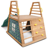 Lifespan Kids Cooper Climbing Frame with 1.8m Green Slide - Top-Down View