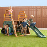 Lifespan Kids Cooper Climbing Frame with 1.8m Green Slide - Low Angle