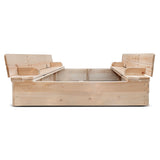 Lifespan Kids Strongbox 2 Square Sandpit - Close-Up Angle