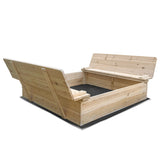 Lifespan Kids Strongbox XL Square Sandpit - Rear View