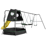 Lifespan Kids Pallas Play Tower with Metal Swing Set in Yellow Slide - 45-Degree Angle