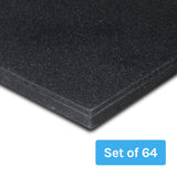 CORTEX Rubber Gym Floor Mat 15mm Set of 64 - Top-Down View
