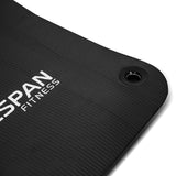 CORTEX Yoga Mat 1.8m*0.6m*15mm in Black - Top-Down View