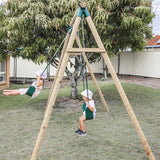 Lifespan Kids Amber 3 Double Belt Swing Set - Front View