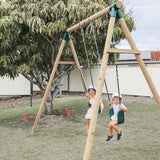 Lifespan Kids Amber 3 Double Belt Swing Set - Top-Down View