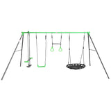 Lifespan Kids Lynx 4 Station Swing Set - Front View