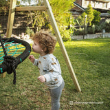 Lifespan Kids Oakley Swing Set with 1.2m Spidey Web Swing - Side View