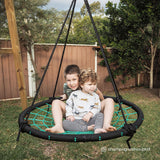 Lifespan Kids Oakley Swing Set with 1.2m Spidey Web Swing - Rear View