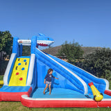 Lifespan Kids Sharky Slide & Splash Inflatable - 45-Degree Angle