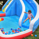 Lifespan Kids Sharky Slide & Splash Inflatable - Close-Up Angle