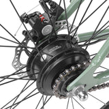 Progear Bikes E-Mode Urban E-Bike 700c*53cm in Olive - Top-Down View