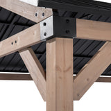 Yardtopia Fremantle 3.6m x 3m Timber & Steel Gable Roof Gazebo - Side View