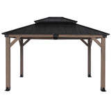 Yardtopia Maryborough 3.6m x 3m Timber & Steel Double Hip Roof Gazebo - Front View