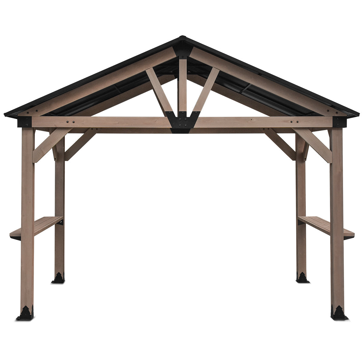 Yardtopia Oslo XL 3.6m x 2.4m BBQ/Grill Timber & Steel Gable Roof Gazebo