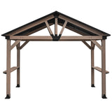 Yardtopia Oslo XL 3.6m x 2.4m BBQ/Grill Timber & Steel Gable Roof Gazebo - Front View