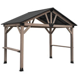 Yardtopia Oslo XL 3.6m x 2.4m BBQ/Grill Timber & Steel Gable Roof Gazebo - Side View