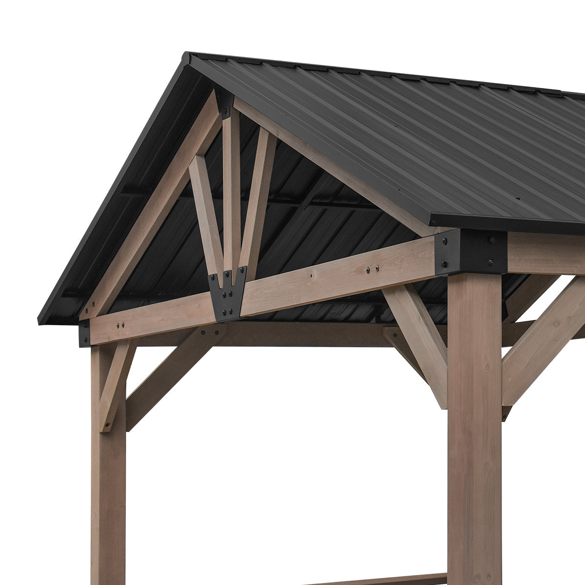 Yardtopia Oslo XL 3.6m x 2.4m BBQ/Grill Timber & Steel Gable Roof Gazebo