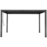 Yardtopia Elmont 3m x 4m Aluminium Adjustable Louvre Pergola - Front View