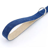 Natural Hemp & Cotton Dog Lead Leash (Ink Blue) - Top-Down View